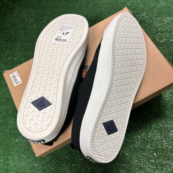 NWT Sperry Women's Size 11 Black Pier Wave Canvas Sneaker - Picture 5 of 7